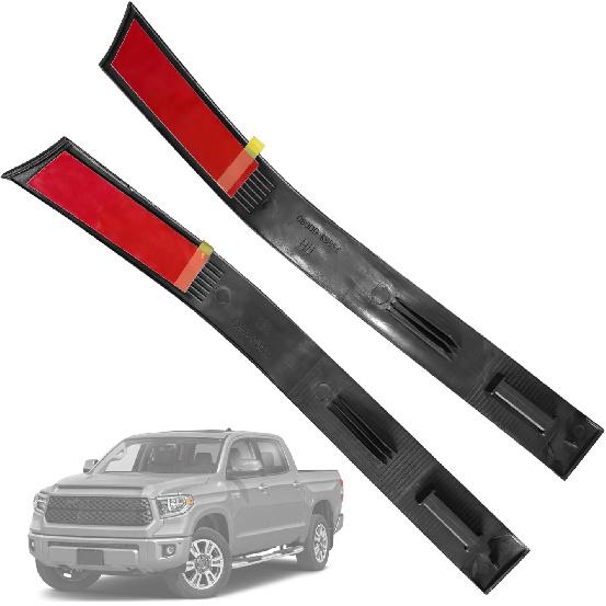 75553-0C030 75554-0C030 Dachrinnenleiste Kompatibel mit Toyota Tundra Crewmax 2007-2021 4 Volltüren (NICHT GEEIGNET für Doppelkabine), Dachtropfleiste