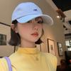 Cute Fox Embroidered Blue Baseball Hat Women In 2025 Korean Edition Head Circumference Show Face Small Duck Tongue