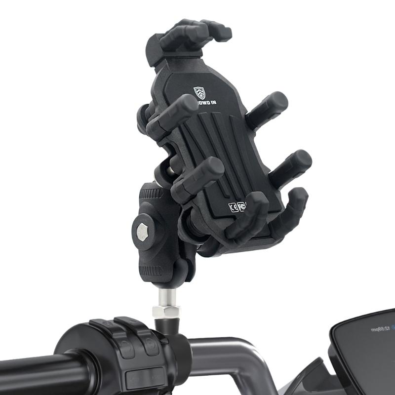 Motorcycle Phone Holder with Vibration Dampener & Secure Lock, Anti-Theft Motorcycle Phone Mount Handlebar Phone Holder