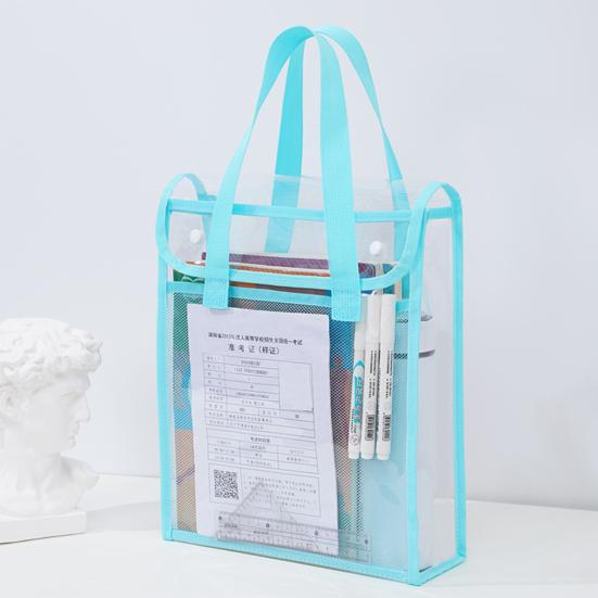 Rozszerzalny Przezroczysty Plastikowy Folder na Dokumenty z Zatrzaskiem Wodoodporny Format A4 Torba na Dokumenty Przenośna Torba na Dokumenty do Biura Szkoły
