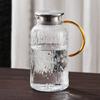 51.7oz/62oz Cold Water Kettle Heat-resistant Glass Teapot Juice Beverage Pots Home Water Kettle with Yellow Handle Water Bottle
