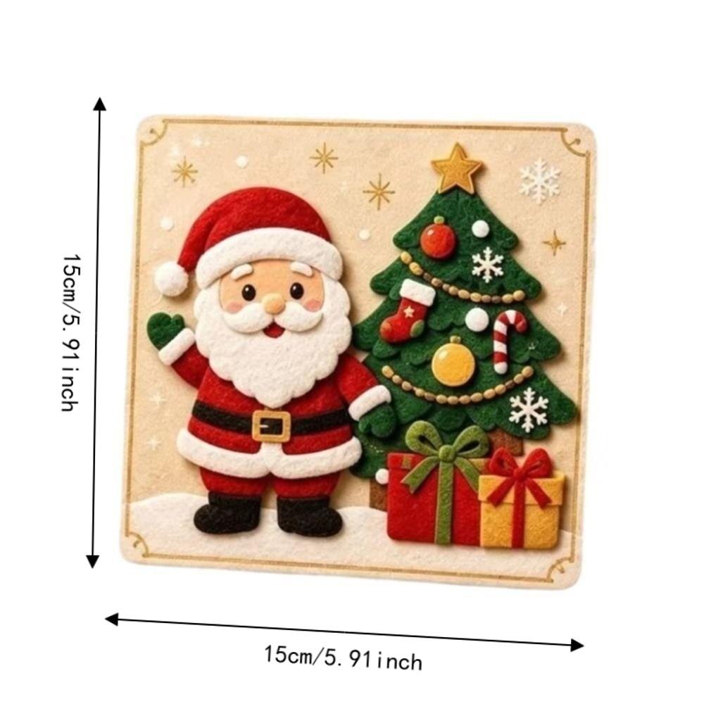 Santa Claus Christmas Wooden Card Ornaments Reindeer Christmas Decorations Party Gifts