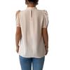 Women's Clothing Spring and Summer Simple Fashionable Style Embroidered Sleeve Round Collar Shirt