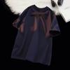 Unisex Japanese Retro Solid Color Round Neck T-Shirt, 300g Heavy Pure Cotton, Casual Short-Sleeve Design.