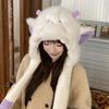 New winter Internet celebrity cartoon lamb thickened plush hat female warm pinch ears will move ear protection windshield