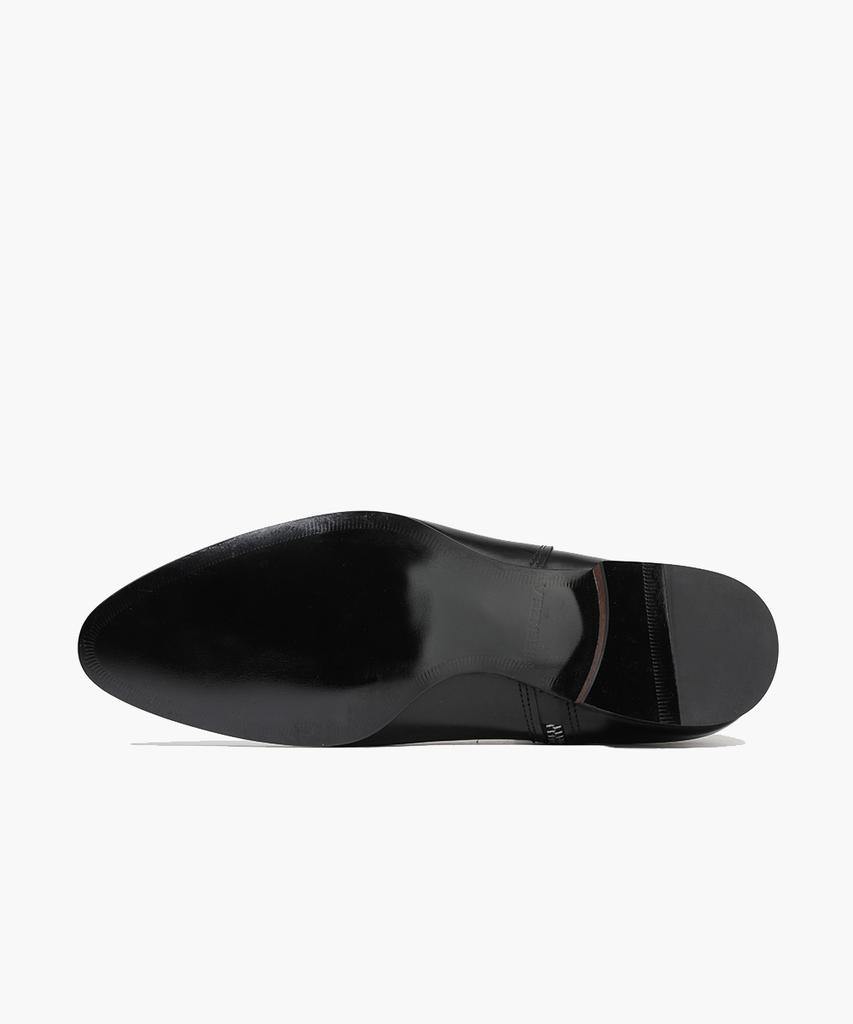 Firenze Atelier Elastic Zipper Mix Chelsea Boots 3337 [Black Fg]