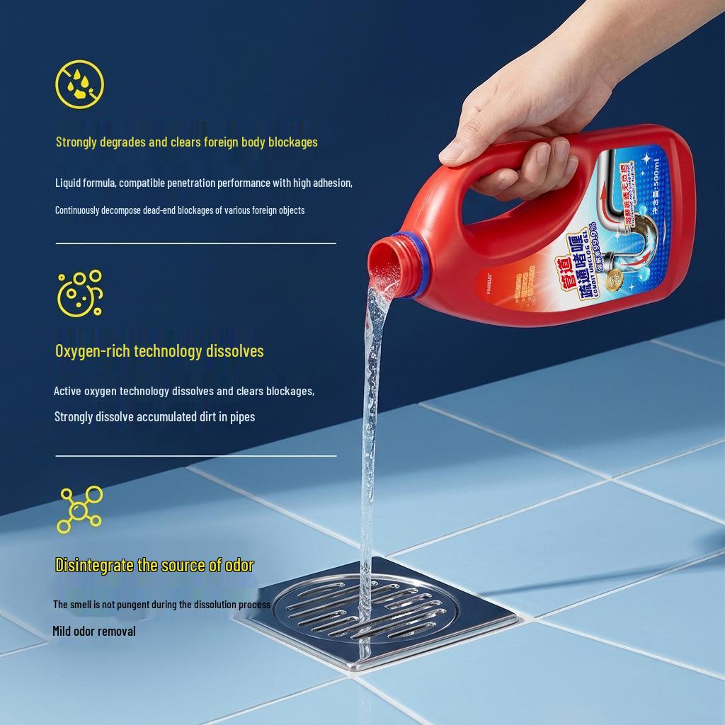 Haibusen Pipe Dredging Gel: Powerful Hair Decomposition & Deodorization for Toilets and Bathrooms