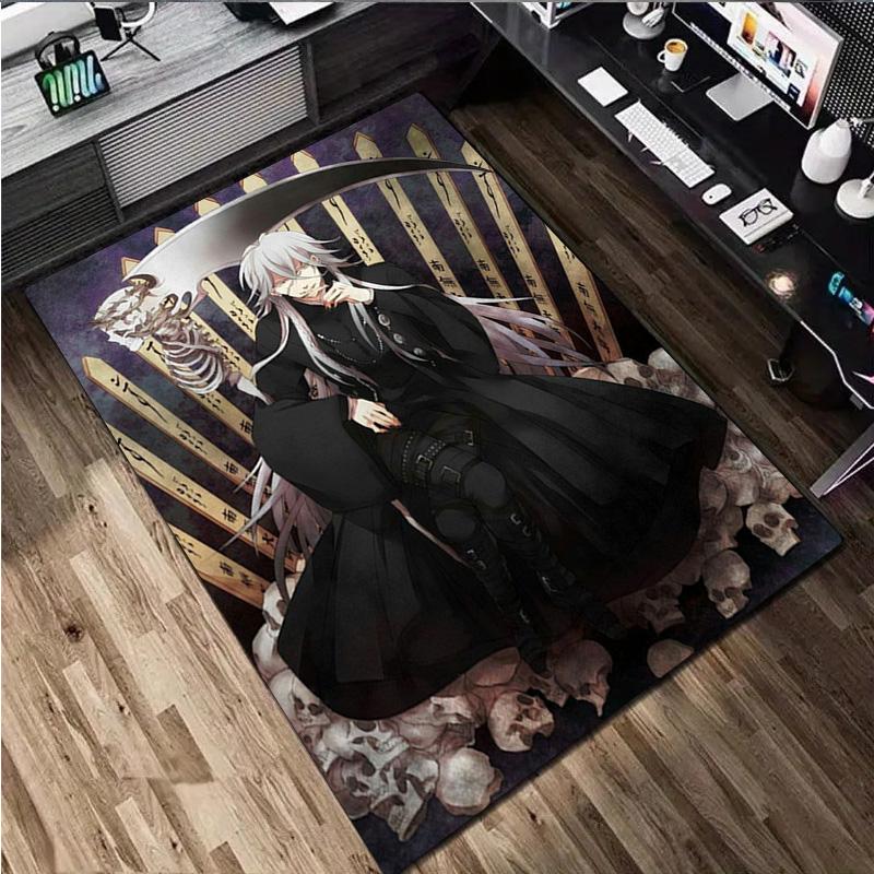 1Pc Black Butler Print Rug - home decoration Carpet For Living Room Bedroom Flooring Computer Chair Area Rug