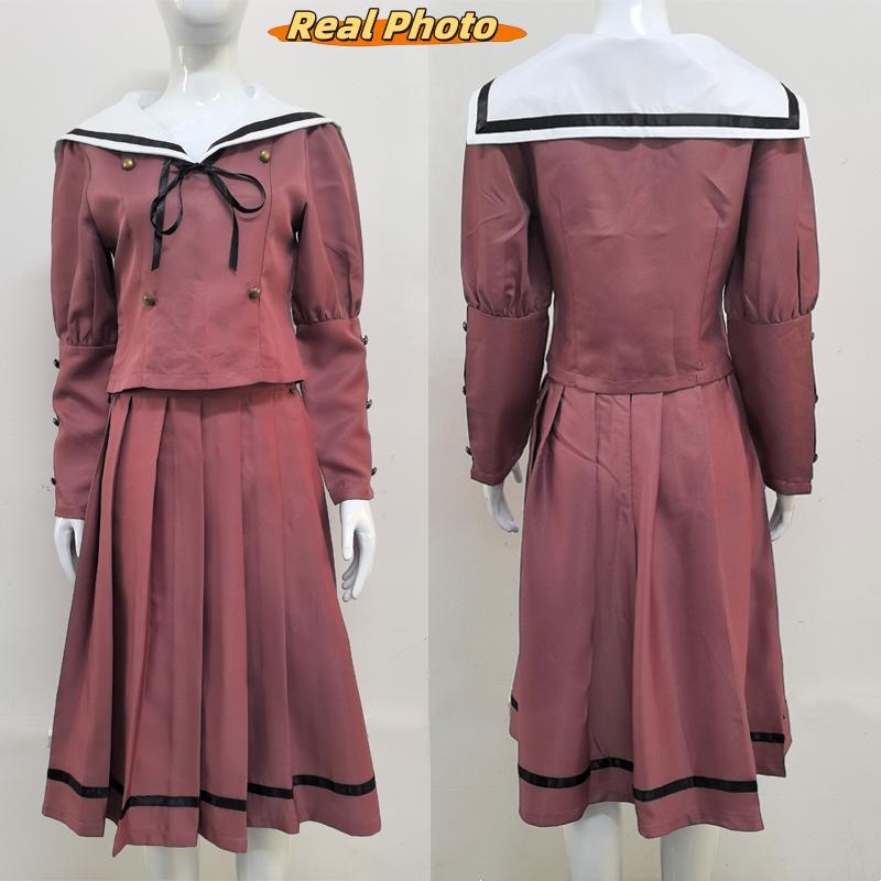 Anime The Fragrant Flower Blooms with Dignity Kaoruko Waguri Cosplay Costume Red JK Skirt School Uniform for Women Girls Costume