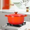 Multifunctional Enamel Cast Iron Soup Pot with Double Handles