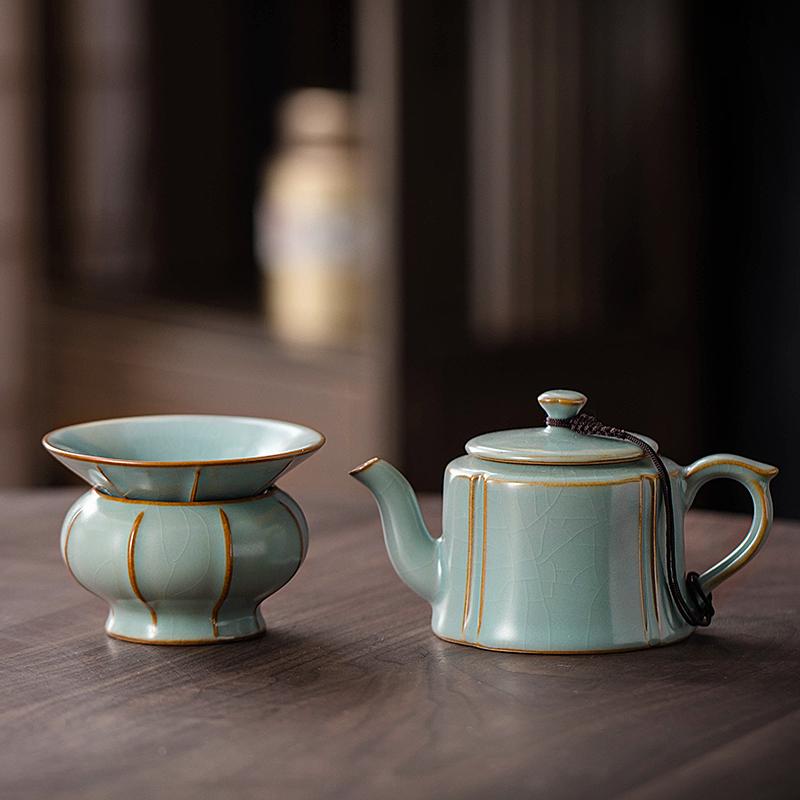High quality Chinese style Tianqing Ru Kiln teapot ceramics Kung Fu tea tool