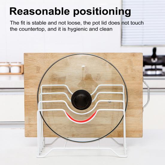 Topfdeckelständer Rack Küchenpfannenorganisator Hohe Stabilität Multifunktional Platzsparend Küchenbacken
