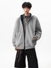 Unisex American Heavyweight Colorblock Hoodie, Trendy Loose College Style Zippered Jacket for Spring & Autumn.
