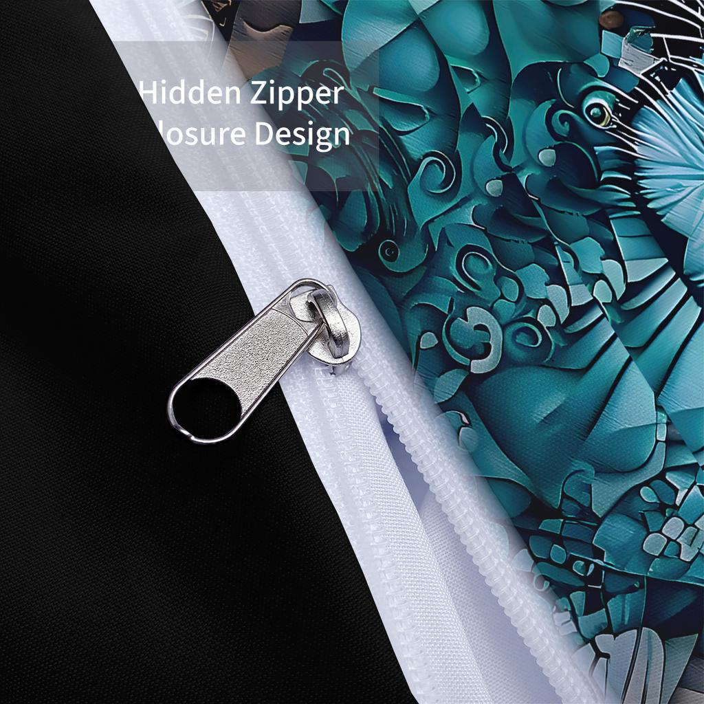 3pcs Fierce Leopard Animal Printed Chipless Bedding Set, Soft and Comfortable, Suitable for Dormitory Bedrooms of Various Sizes