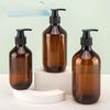 500ml Brown PET Lotion Pump Bottle for Shampoo, Shower Gel, or Hand Sanitizer