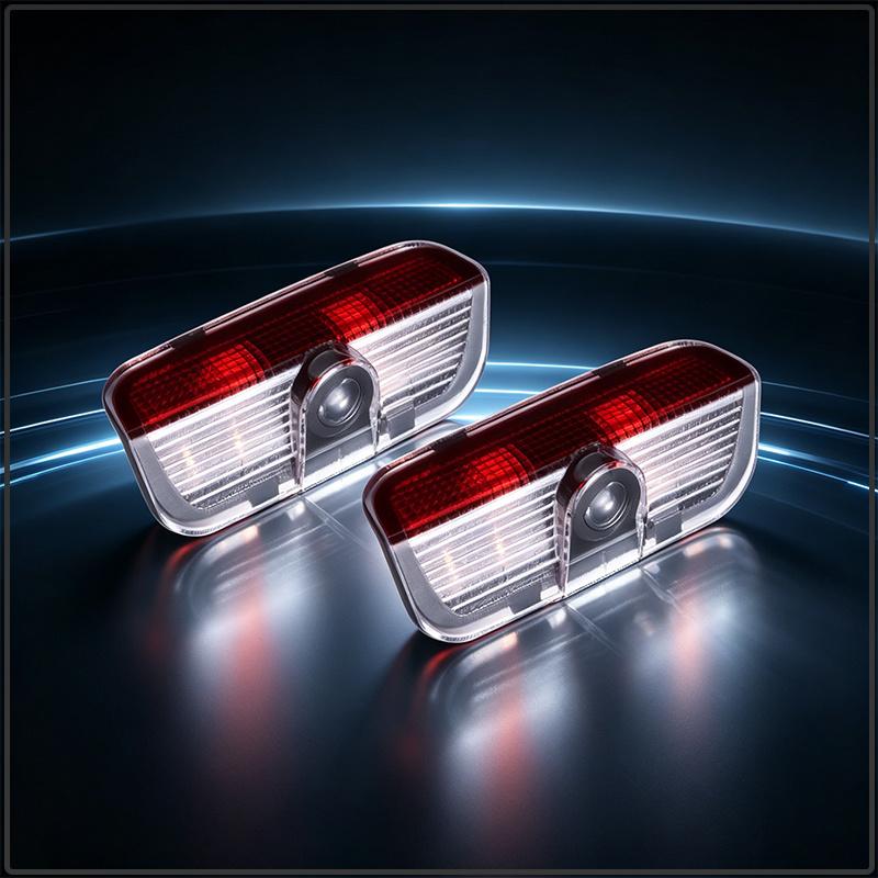 2 Pezzi Luci Portatili Wireless per Ombra Fantasma Portiera Auto Proiettore Logo di Benvenuto LED Lampada Per Porsche Boxster Cayenne Panamera Macan Cayman 911 918 996 917