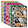 160PCS 8 Sheets Cartoon Spider Pumpkin Halloween Stickers Ghost Bat Scary Sticker  Party Supplies