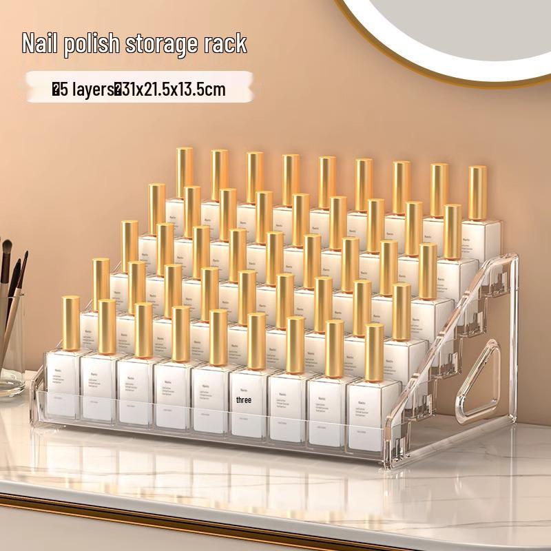Multi-layer Transparent Nail & Lipstick Storage Display Rack