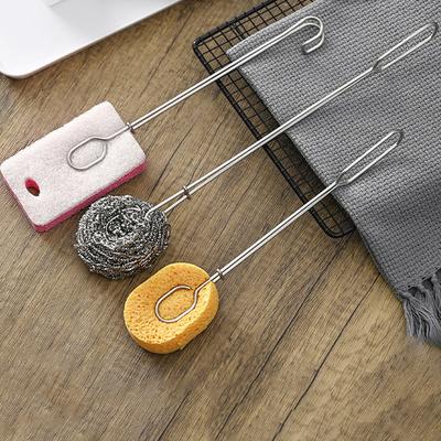 Cepillo de esponja con mango largo para taza, fregador de tazas, cepillo de limpieza, herramientas de limpieza de cocina