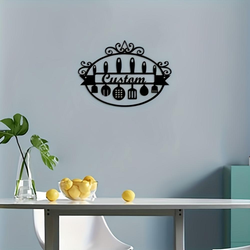 Metal Wall Art Kitchen Decor Modern Personalized Easy Clean Reusable Home Country
