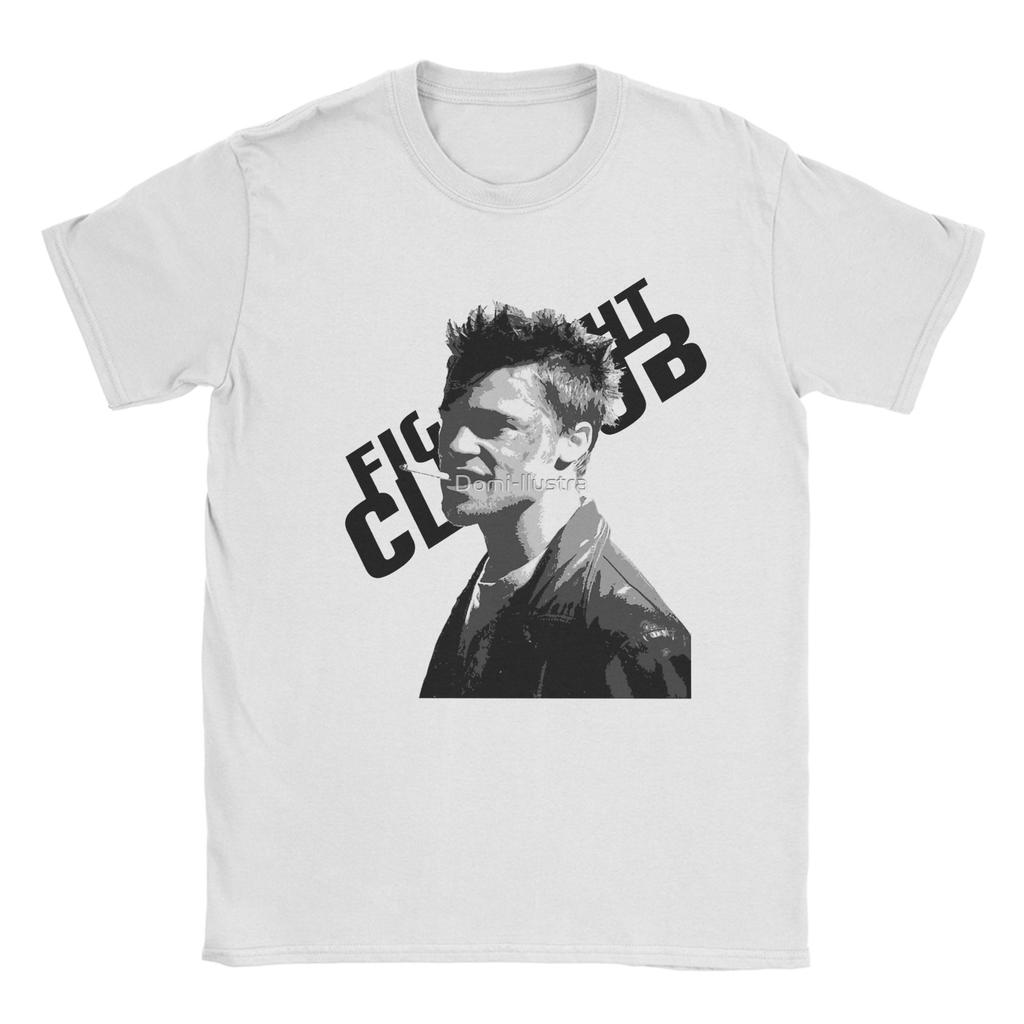 Retro Movies Fight Club TShirt for Men Women  Vintage Cotton Tee Shirt Round Collar Short Sleeve T Shirt Summer Clothes
