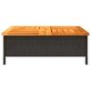 Vidaxl Stolik Ogrodowy, Czarny, 70X70X25 Cm, Rattan I Drewno Akacjowe