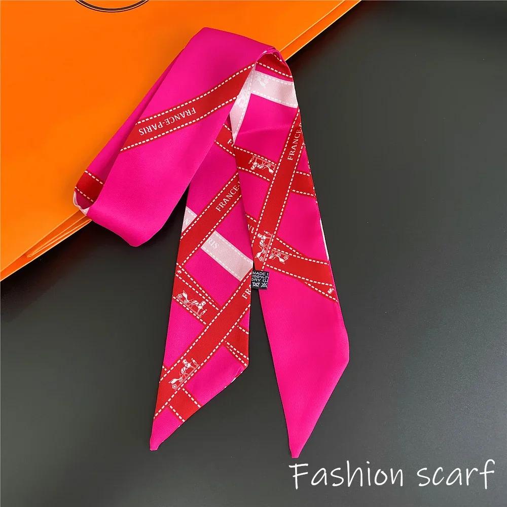 

1PC Korean Autumn Hot Sale Fashion Luxurious Ladies Leisure Decoration Twill Long Strip Streamer Silk Scarf Tie Bind bag Ribbon 90X5CM