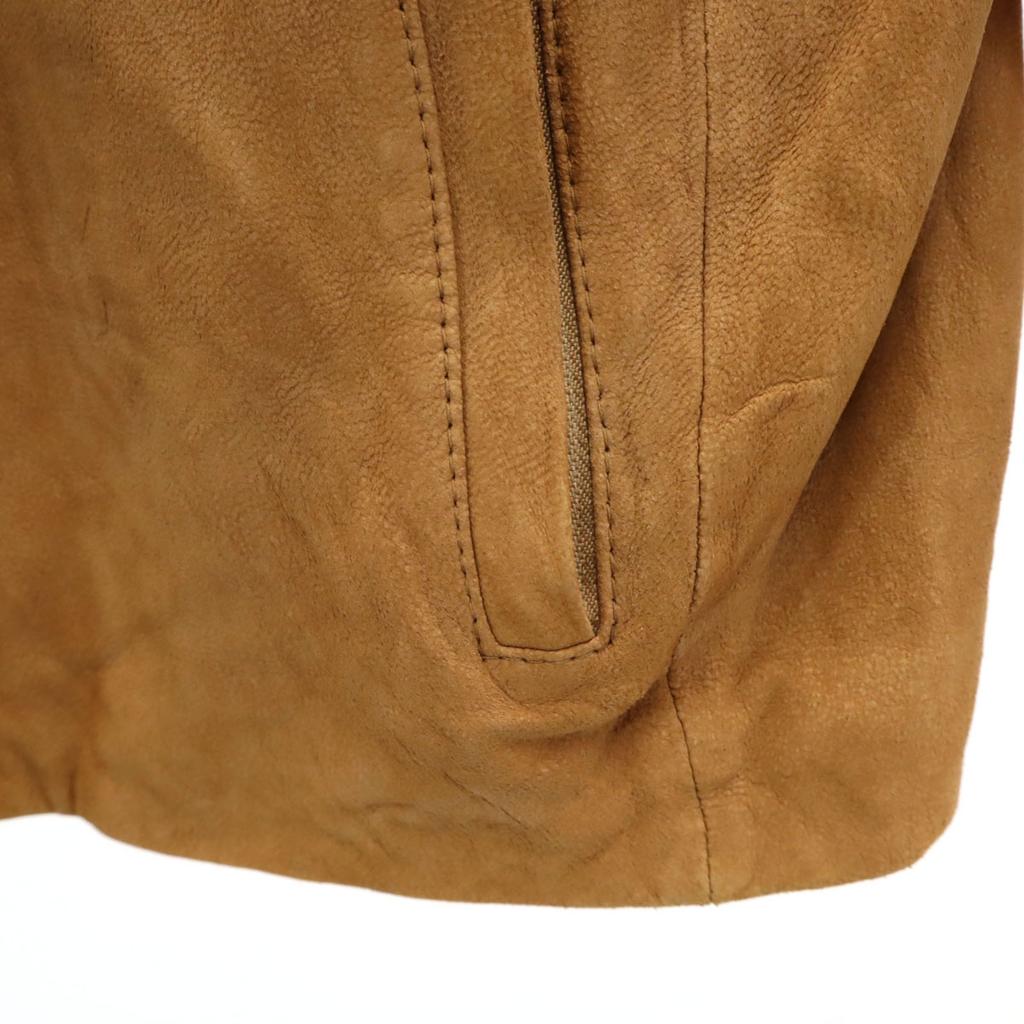 Adam et Rope' Sheep leather leather Single riders jacket 38 Brown Women Used