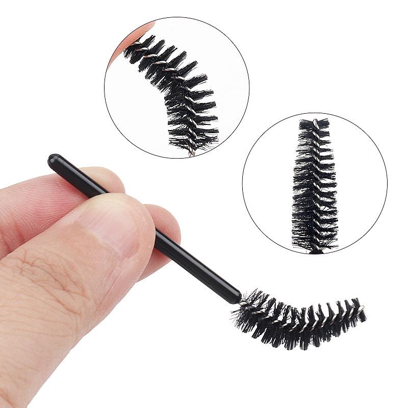 Disposable Short-Handle Eyelash & Brow Brushes - Pack of 50, Portable Mini Makeup Tool