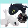 Toothless Dragon Helmet Sucker Plush Motorcycle Decoration 20cm Black