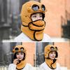Lei Feng Hat Winter Thermal Hat with Goggles 3-in-1 Trapper Aviator Hat Face Guard Earmuffs Winter Snowmobiling Hiking Cold Weather Headgear
