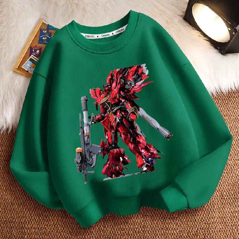 Children's Fashion Hoodies for Autumn and Winter, Round-neck Long-sleeved Jackets for Boys and Girls