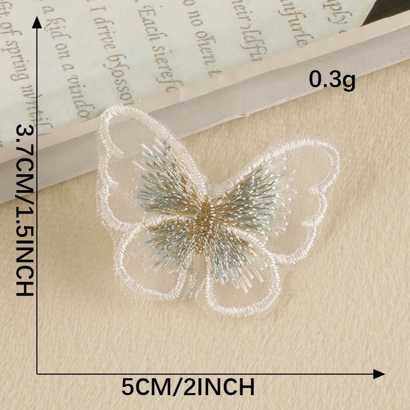 Computer Embroidery Badge Cloth Label Butterfly Transparent Jewelry Accessories Clothing Accessories Chapter Boy Handmade Diy Embroidery Cloth Sticker