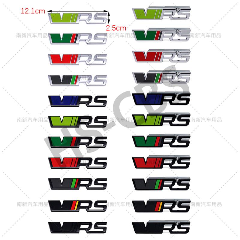 Metal 3D VRS Badge Car Front Grill Emblem VRS Rear Trunk JGHJ6 Decal Stickers For Fabia Octavia Rapid Superb Yeti Karoq Vision Kodiaq