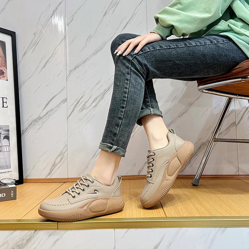 Women's Sneakers  Spring New Arrivals Ladies Casual Sports Running Shoes Designer Lace-up Trainers Vulcanized Shoes Woman