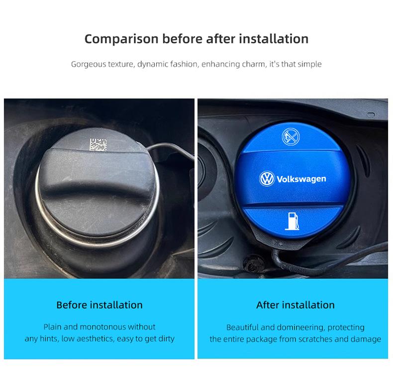 Volkswagen Car Fuel Filler Door Cover Fuel Tank Gas Caps Accessories For VW Golfn T-Cross Amarok T5 Phaeto Teramont ID3 Tiguan ze4