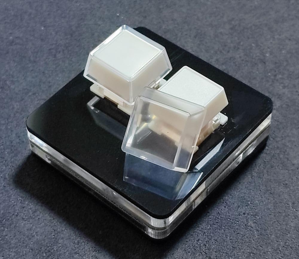 XYZA Keycap Set of White Custom Inner Keycaps for TinyKeyboard and Cherry Add and More To Your Keyboard DIY! "Shiro" Kit, 10-Piece MX. Icons,