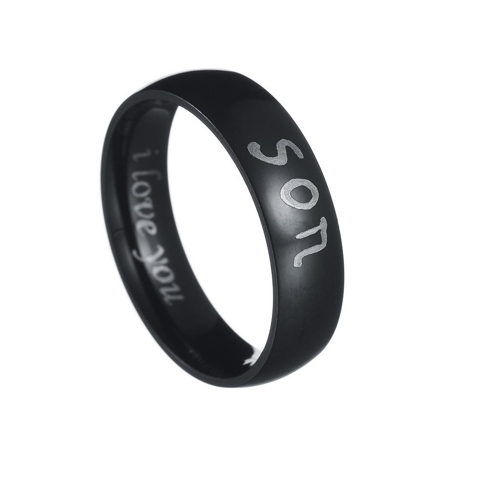 1PC Stainless Steel Family Ring Fashion Warm Member  Christmas Gift Idea for Women Girls