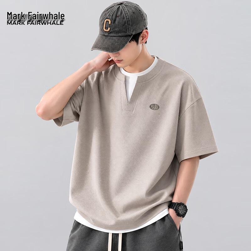 

Mark Fairwhale Men s Waffle V-Neck T-Shirt M