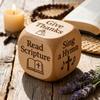Christian Prayer Dice Handmade Wooden 6-Sided Decision Dice with Faith Engravings Religious Inspirational Dice