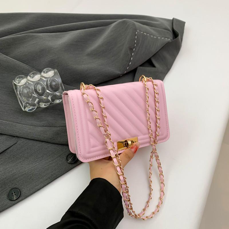 

Elegant Retro Women s Purse New Korean Style Solid Color Shoulder Minimalist Daily Fashion Bag Pink