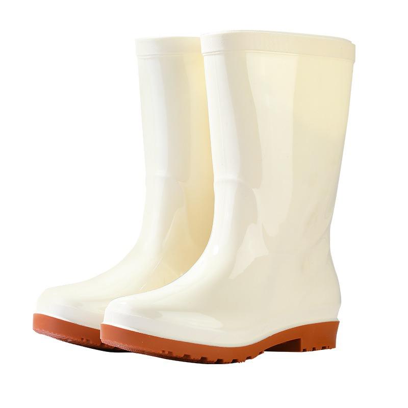Trend Mid-tube Rain Shoes Women's Non-slip Mid-top Waterproof Shoes Rain Shoes Water Boots Rain Boots Women's Car Wash Kitchen Rubber Shoes