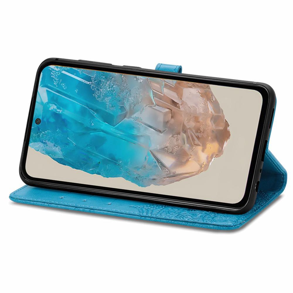 Samsung Galaxy M35 Flip Case, Mandala, Blue