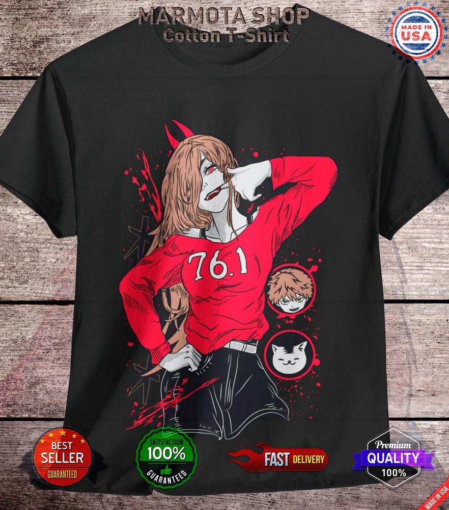 

Футболка Power Waifu Ecchi Футболка Аниме Человек-бензопила Сексуальная Макима Кавайный Дьявол 4XL