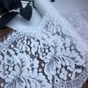 4m X18cm White French Chantilly Lace, Non-stretch Scalloped Eyelash Nylon Lace Fabric for Sewing, Bra, Underwear, Lingerie, Dress, Garment, Crafting