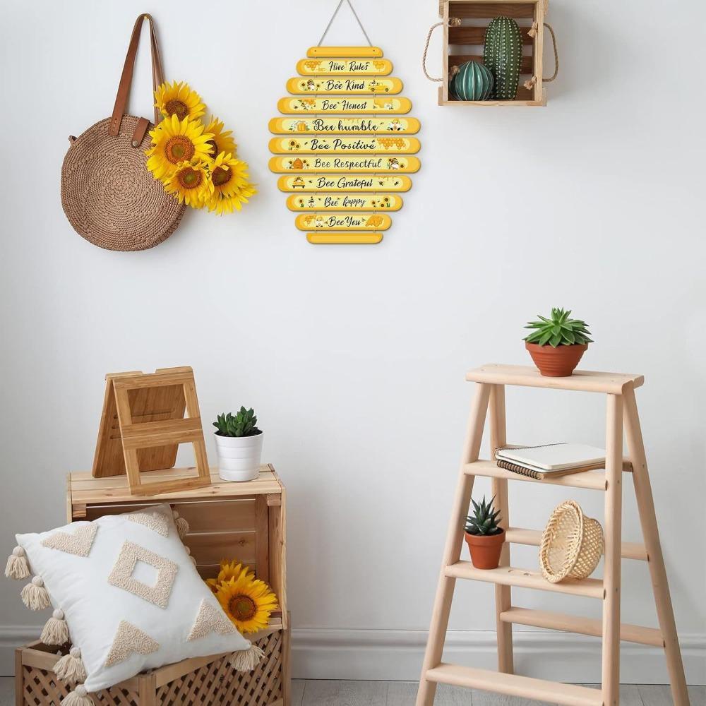 Spring Autumn Bee Wall Decoration Plaque Bee Nest Hanging Ornament  Baby Shower Supplies