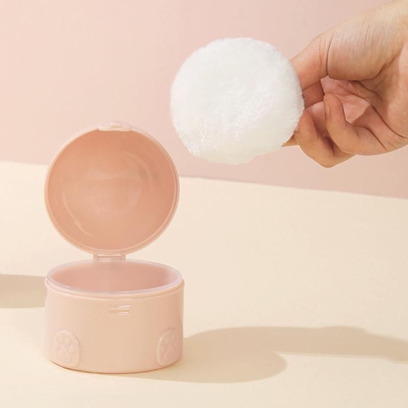 Bear-Shaped Empty Container – Multipurpose Storage Box for Baby Powder, Refills, and Powder Puffs