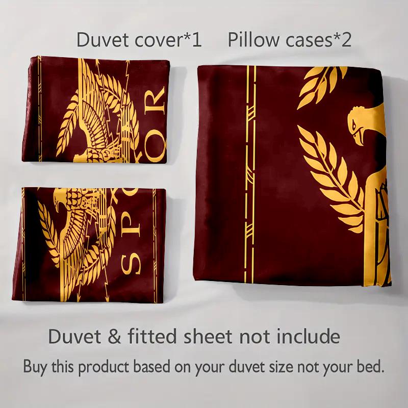 Roman Eagle Motif Bedding Duvet Cover Sets Duvet Covers Pillowcases Gifts (1 * Duvet Cover 2 * Pillowcases, Without Duvet Insert)