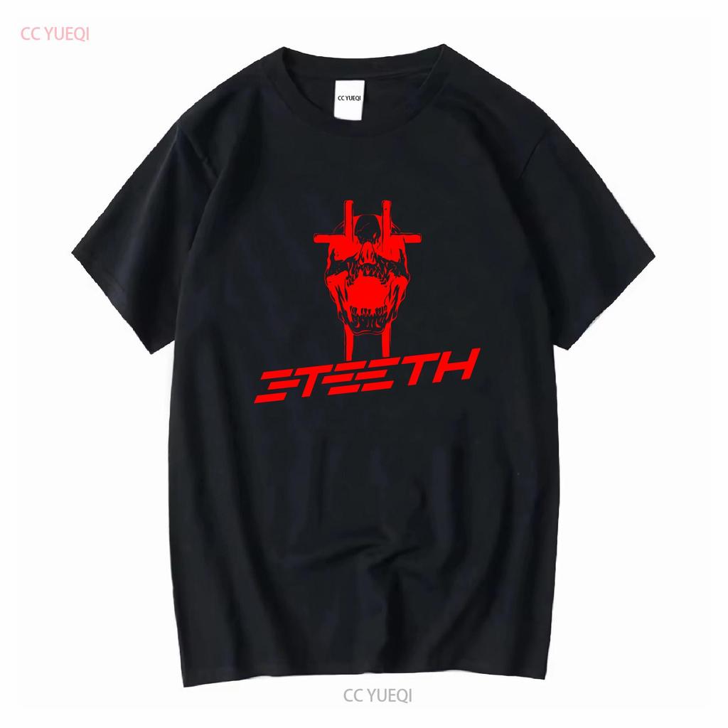 NEW ARRIVAL 3 TEETH AMERICAN METAL BAND T SHIRT long or short sleeves vintage Washed Versatile Slightly homme designer clothes