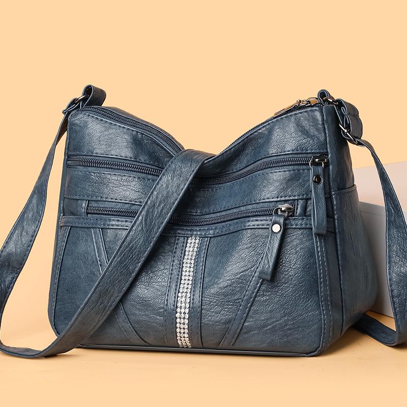 Women's Bag Soft PU Leather Bag Single Shoulder Crossbody Small Square Bag